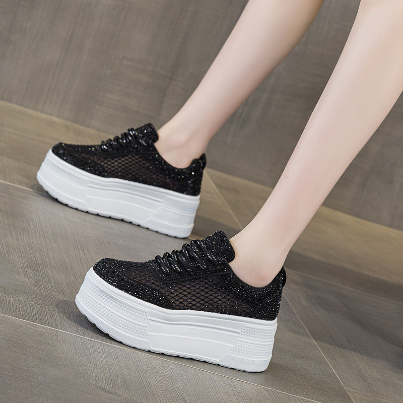 Women's Hot Rhinestone White Summer Versatile Women's Casual Shoes