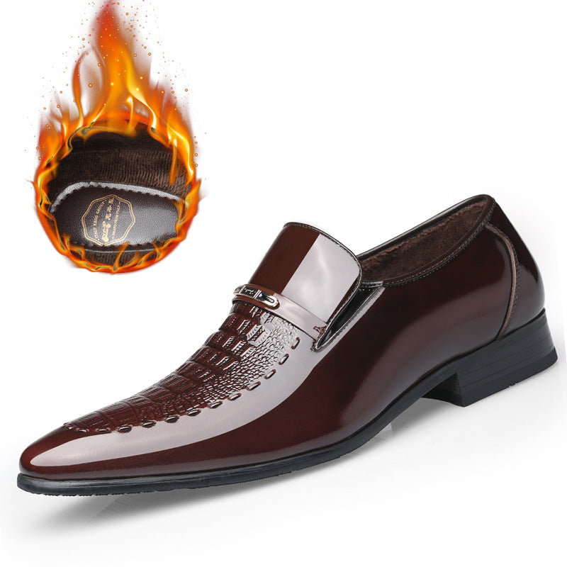 Men's Car Genuine Breathable Formal Wear Height Leather Shoes