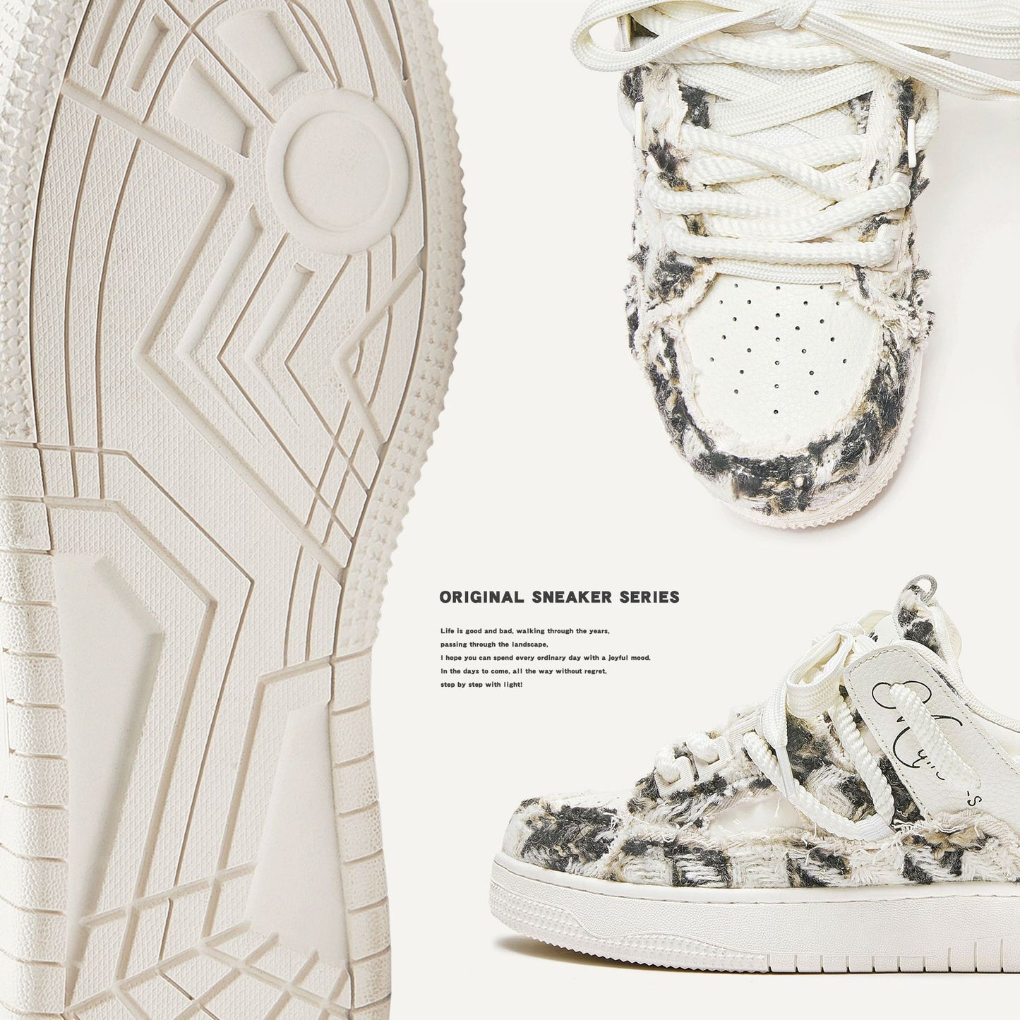 Women's & Men's Destruction Aesthetic Series National Fashion Classic Style Sneakers