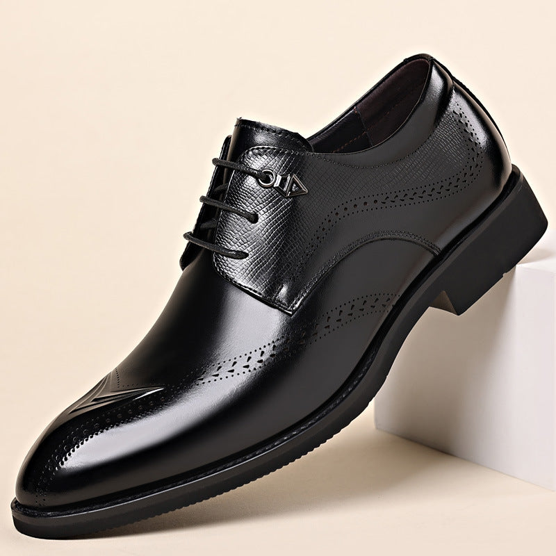 Men's Business Formal Wear Genuine Wedding Commuter British Leather Shoes