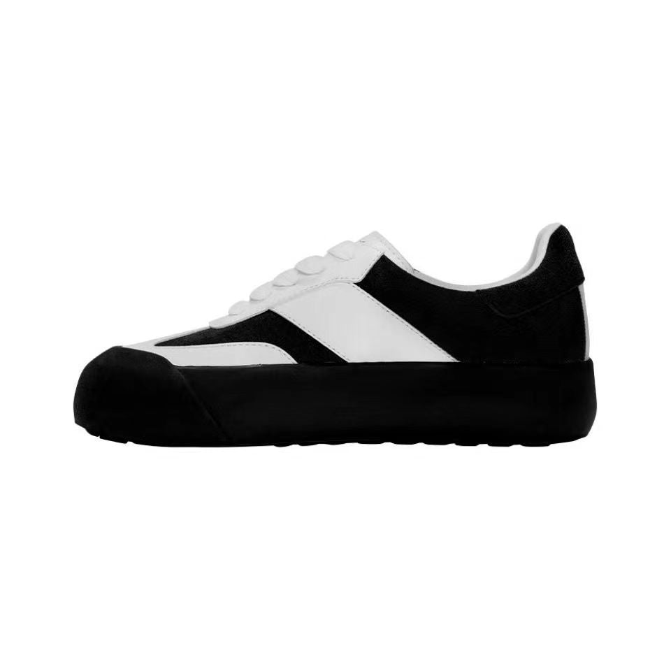 Women's Puffy Retro Platform Bread Moral Training Women's Board Shoes