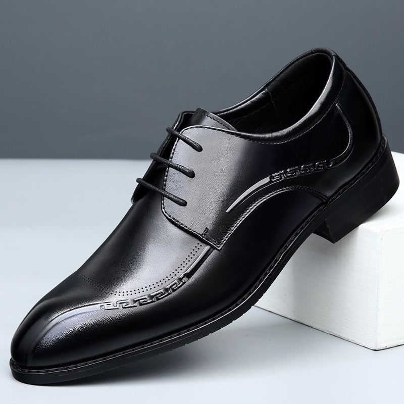 Men's Layer Cowhide Formal Wear Business Office Leather Shoes