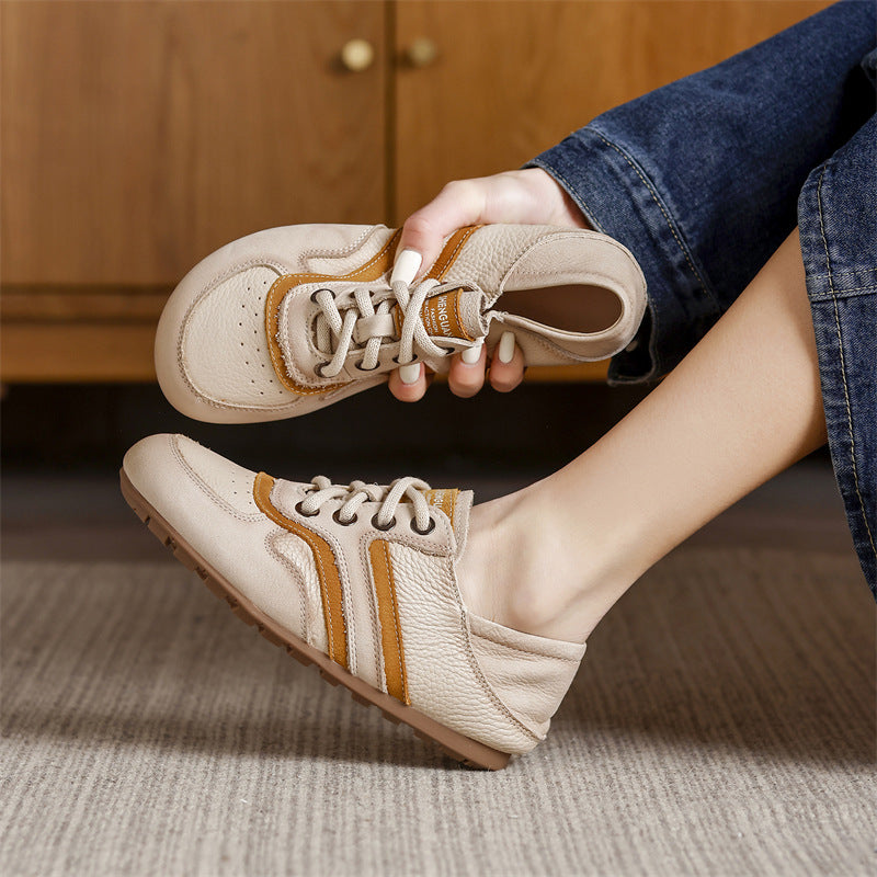 Women's Big Head Soft Bottom Wild Retro Women's Casual Shoes