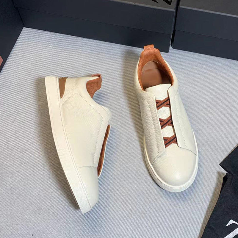Men's Jea Cowhide Classic Lychee Pattern Deerskin Men's Business Leather Shoes