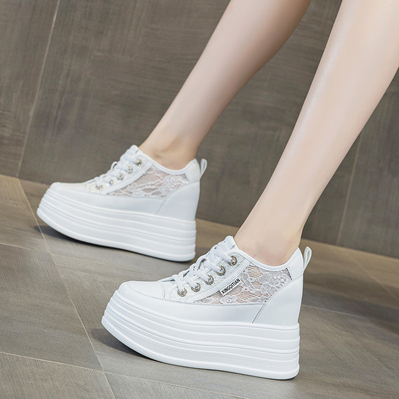 Women's Cm Breathable Spring Short Music Board Platform Height Increasing Women's Casual Shoes