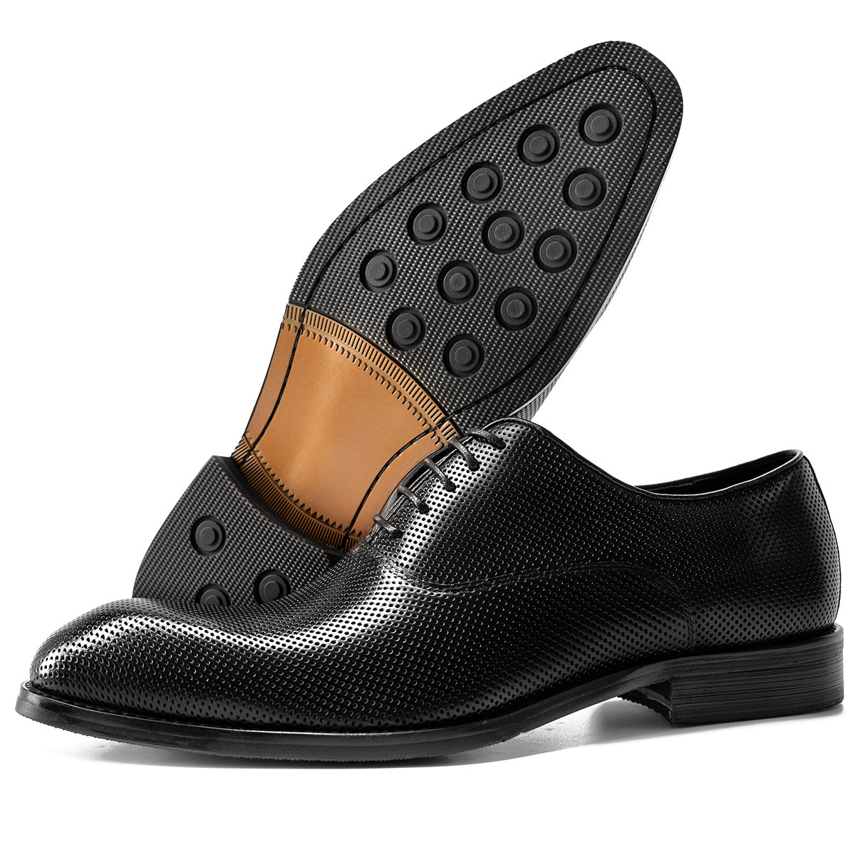 Men's Hole Business Formal Wear British Cowhide Hollow Men's Casual Leather Shoes