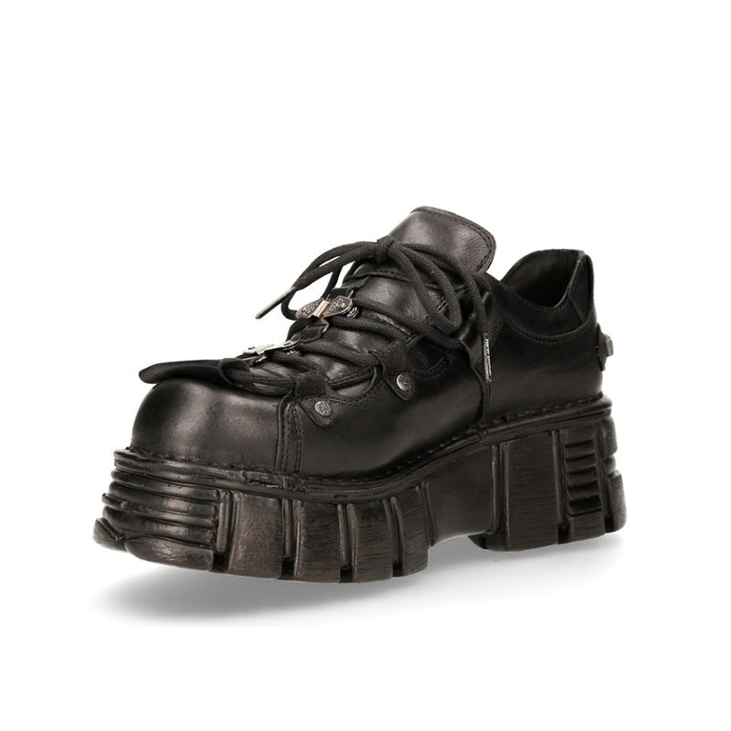 Women's Dark Metal Punk Platform Spanish Niche Casual Shoes