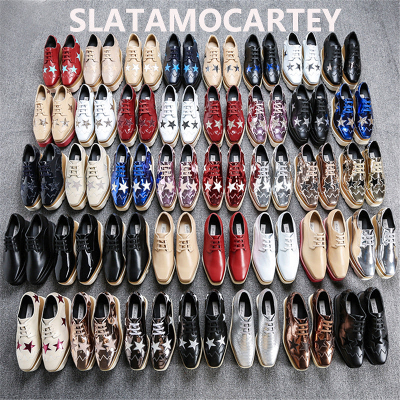 Platform Female Square Toe Thin Strap Wedge Height Increasing Muffin Women's Casual Shoes