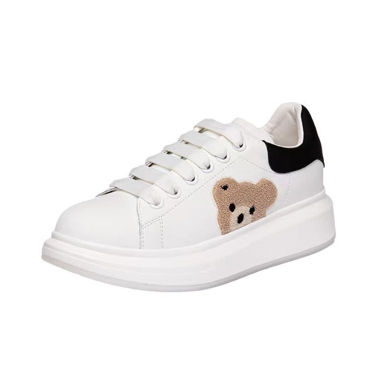 Women's Fashionable Small Bear Genuine Thick Bottom Casual Shoes