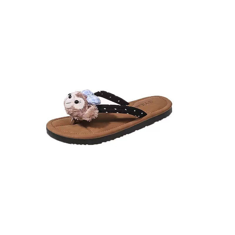 Cute Flip-flops Outerwear Female Summer Versatile Soft Bottom Sandals