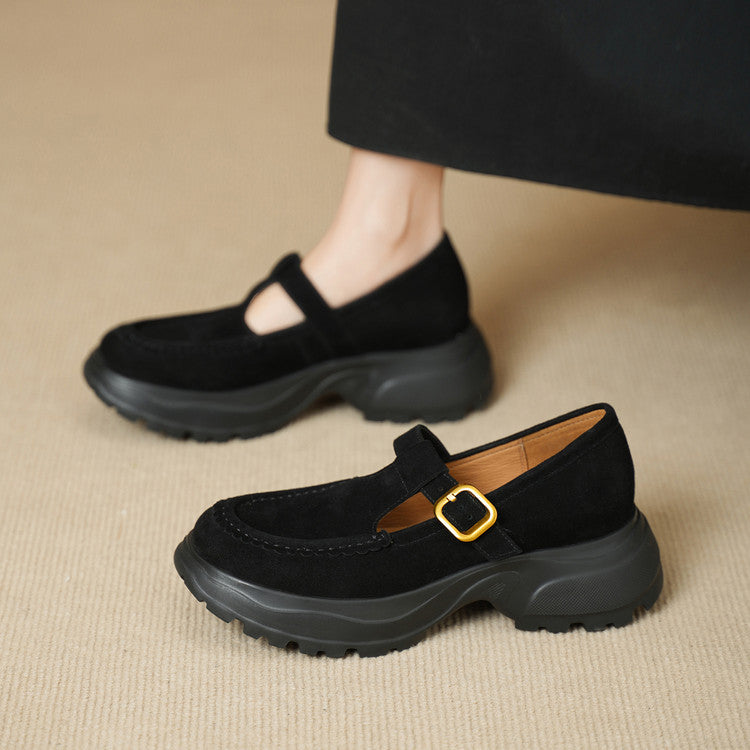 Women's Toe Shallow Mouth Mary Jane Wedge Women's Fashion Shoes