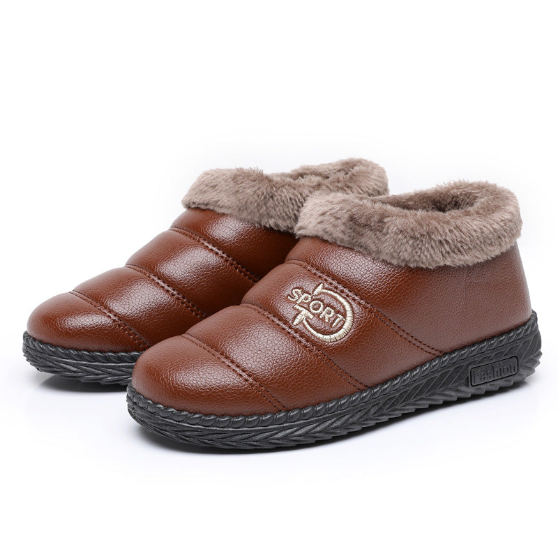 Women's Cotton Fleece-lined Thickened Mother Warmth Retention Women's Shoes