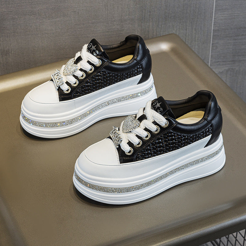 Women's Thick-soled Muffin Hidden White Autumn Small Fashionable Casual Shoes