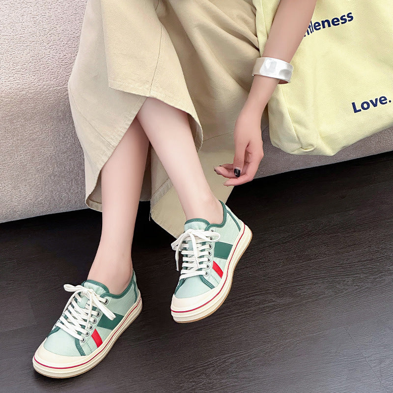 Women's Retro Thin Lightweight Breathable White Sports Women's Casual Shoes