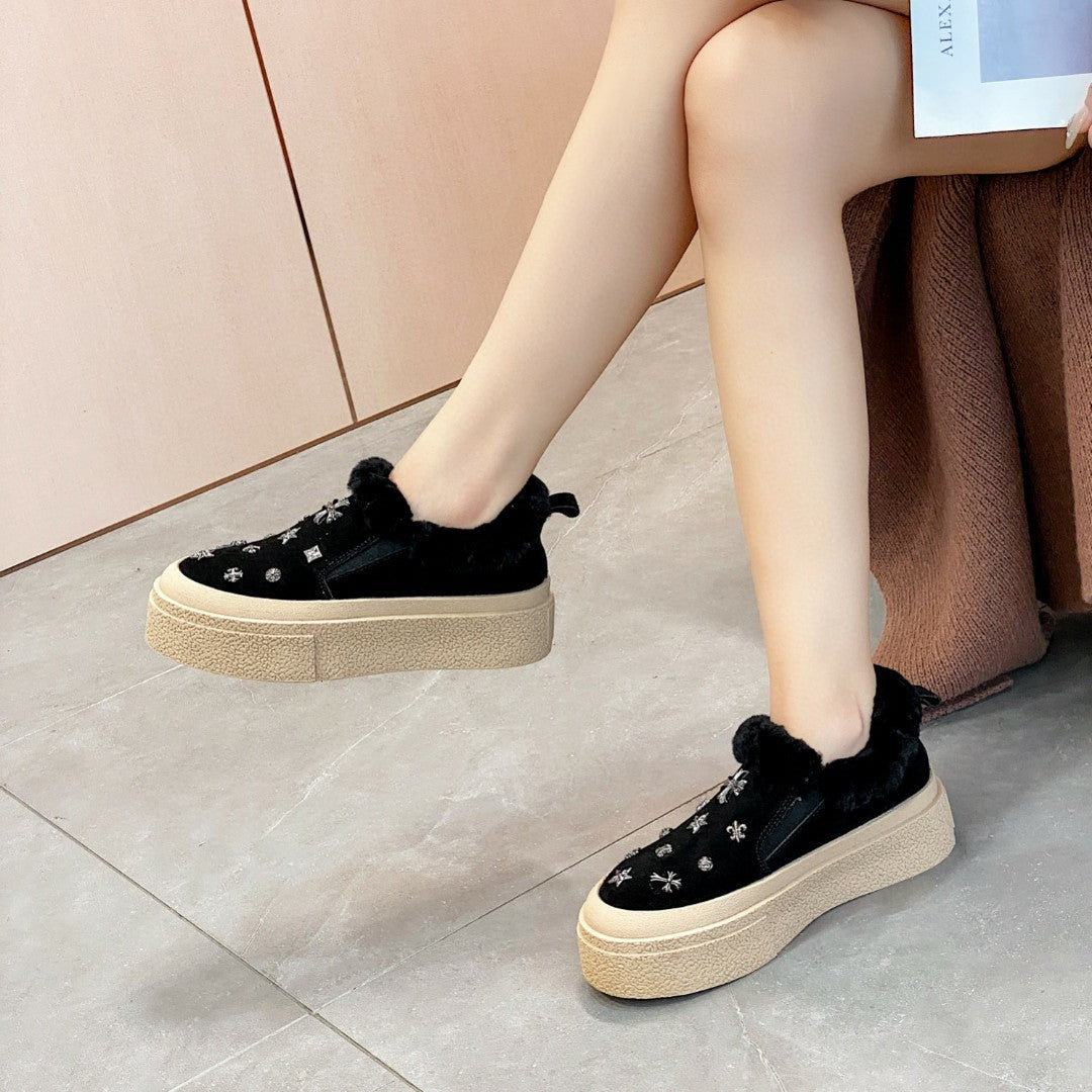 Women's Fleece-lined Warm Plush Winter Thick Cotton Snow Boots