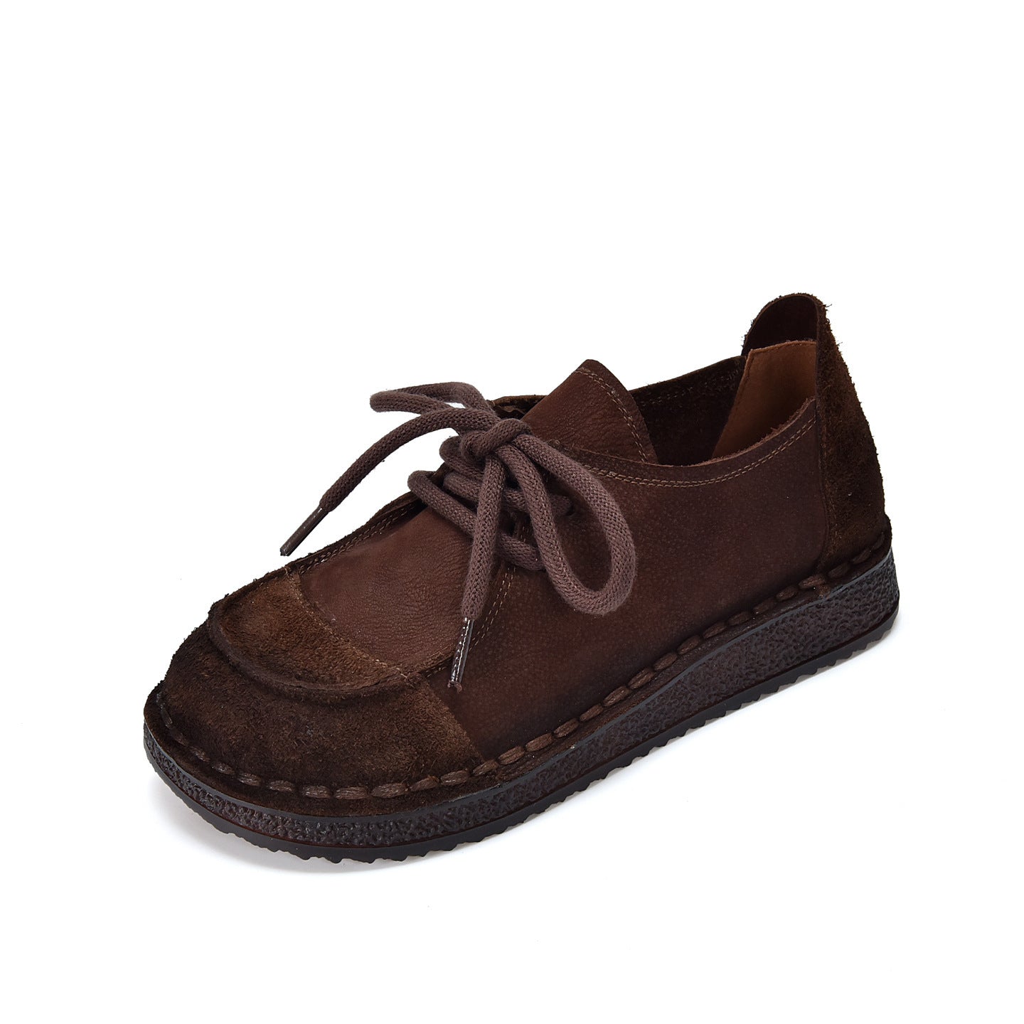 Women's First Layer Cowhide Handmade Retro Pumps Autumn Comfortable Soft Bottom Men's Shoes