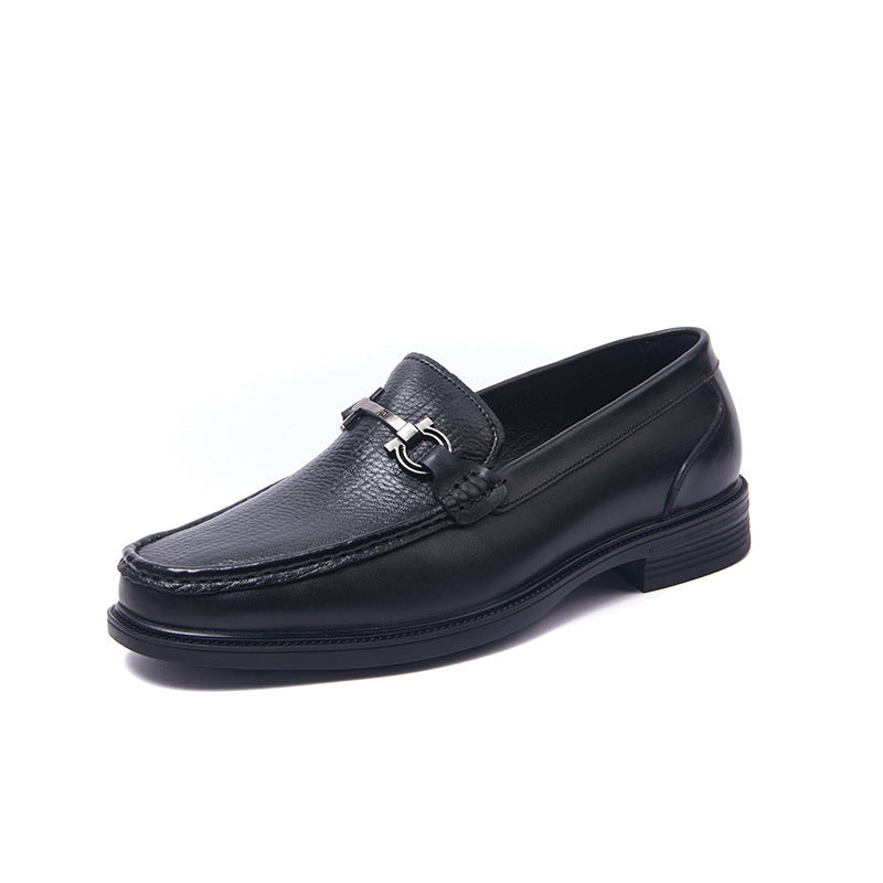 Men's Autumn Genuine Slip On Business Low Comfortable Leather Shoes