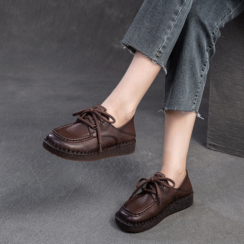 Women's & Men's First Layer Cowhide Vintage Beef Tendon Casual Shoes