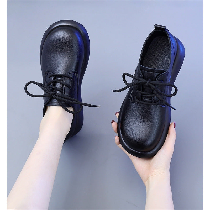 Women's Autumn Flat Solid Color Pumps Soft Bottom British Loafers