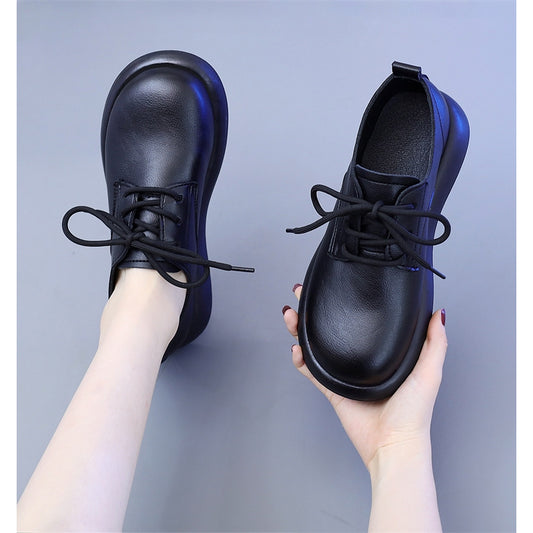 Women's Autumn Flat Solid Color Pumps Soft Bottom British Loafers