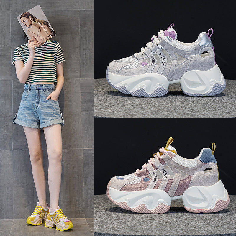 Women's Increasing Insole Authentic Clunky Summer Versatile Women's Casual Shoes