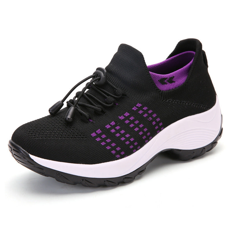 Women's Flying Woven Breathable Light Trendy Lightweight Casual Shoes