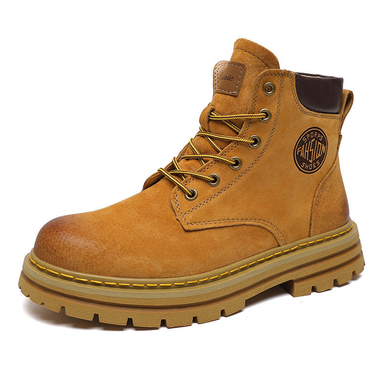 Men's Winter British Style Middle Top Working Boots