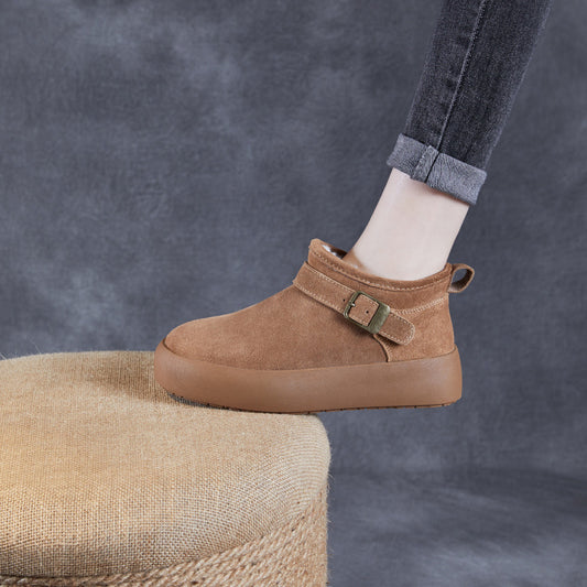 Women's Fleece-lined Thickened Warm Slugged Bottom Muffin Snow Boots