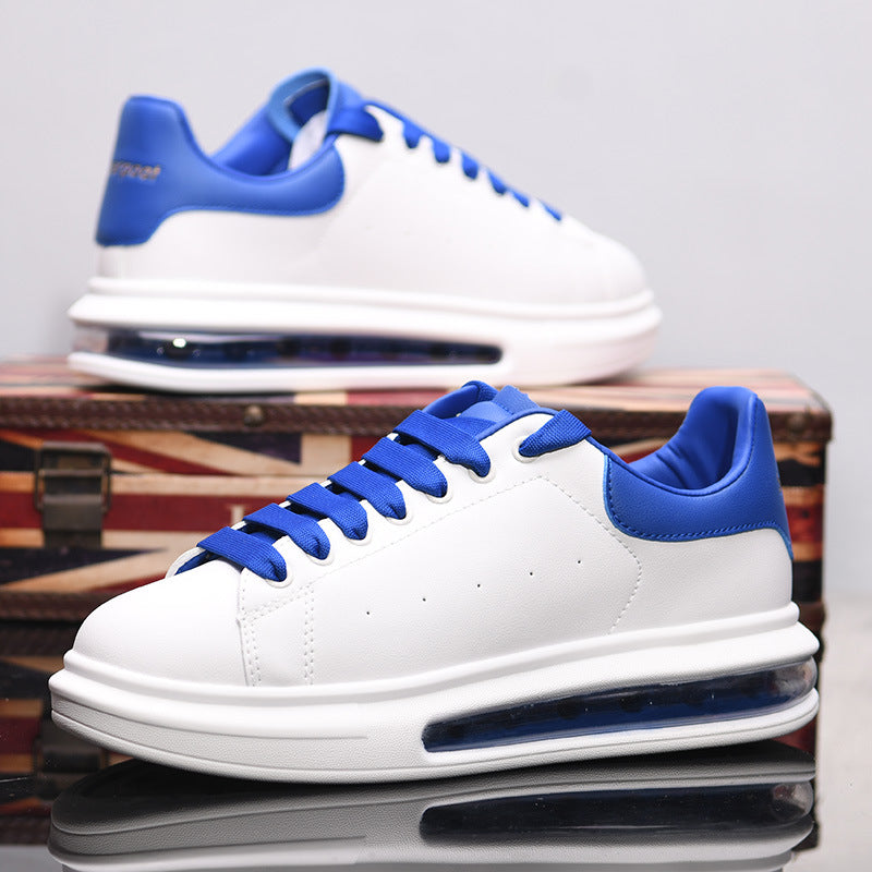 Men's White Height Increasing Genuine Fashion Breathable Sneakers