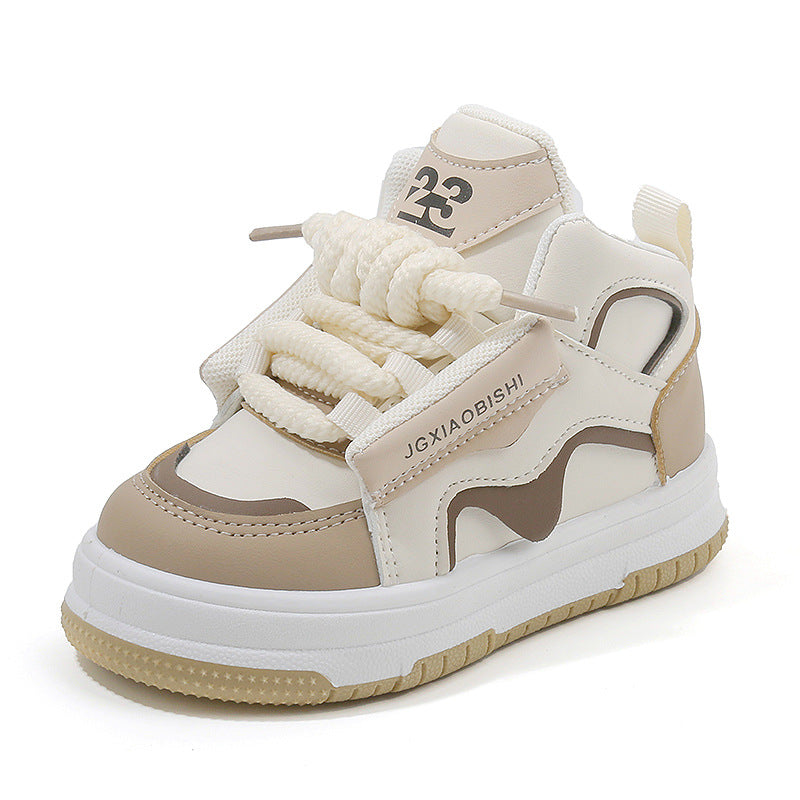 Children's Solid Bottom Bread Boy's Soft Dad Sneakers