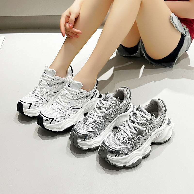 Women's Film Bottom Dad Autumn Thick Breathable Sneakers