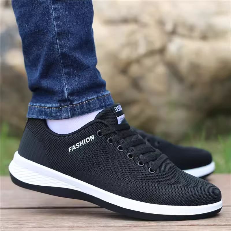 Men's Summer Breathable Fly Woven Mesh Green Sneakers