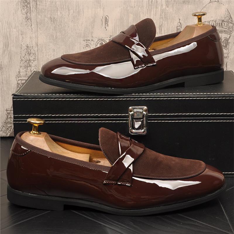 Men's Fashion Niche Design Bright Comfortable Matte Leather Shoes