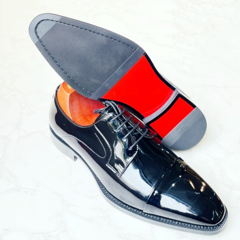 Men's Handmade Formal Wear Genuine Square Toe British Gentleman Wedding Leather Shoes