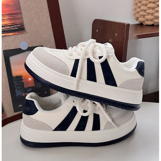 Women's National Fashion Striped Platform Korean Fashionable Sneakers