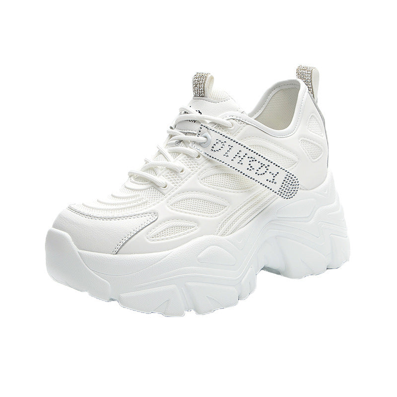 Women's Height Increasing Insole Dad Female Tennis Breathable Women's Casual Shoes