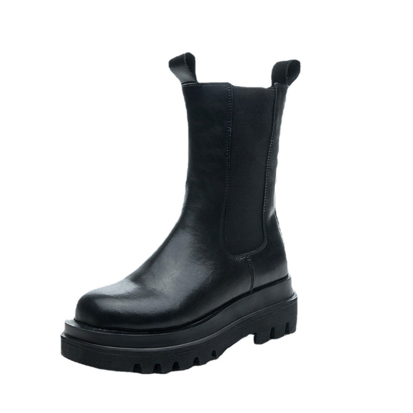 Women's Pipe Ankle Small Size Platform Chelsea Height Boots