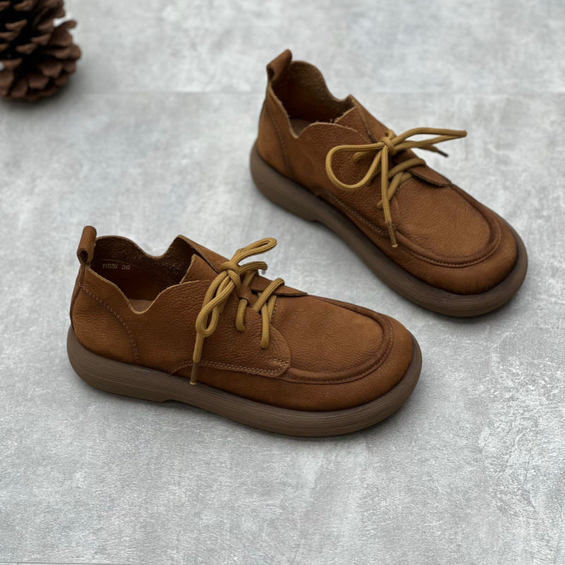 Women's Handmade Retro Artistic Round Toe Flat Bottom Soft Women's Shoes