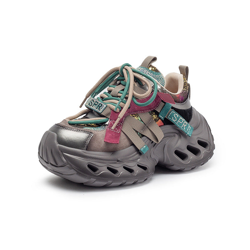 Women's Comfortable Small Height Increasing Daddy Light Women's Casual Shoes
