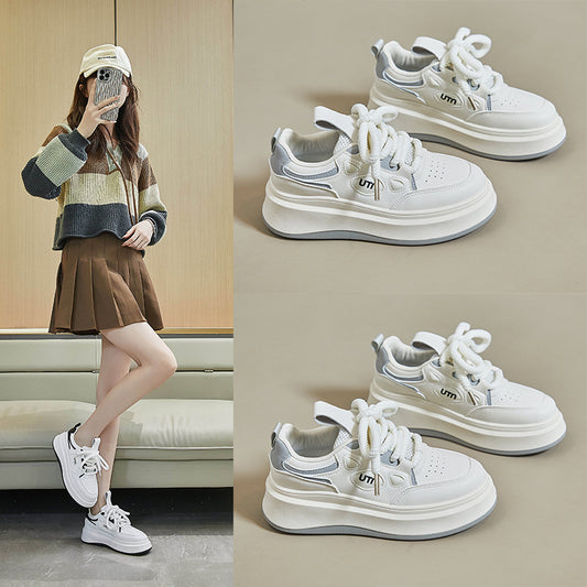 Spring White Korean Style Sports Running Casual Shoes