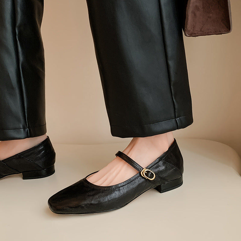 Women's Two-way Wear Mary Jane Spring Low Women's Shoes