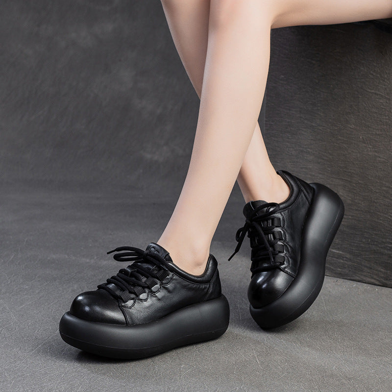 Women's Bottom British Style Single-layer First Layer Women's Casual Shoes