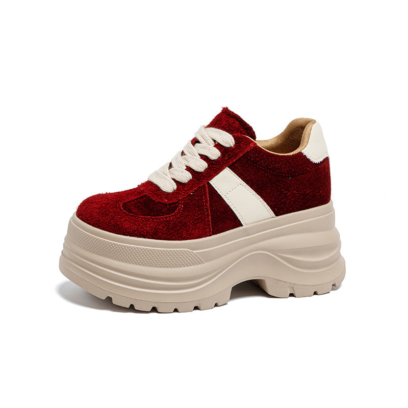 Women's Height Increasing Insole Muffin Platform Autumn Sneakers