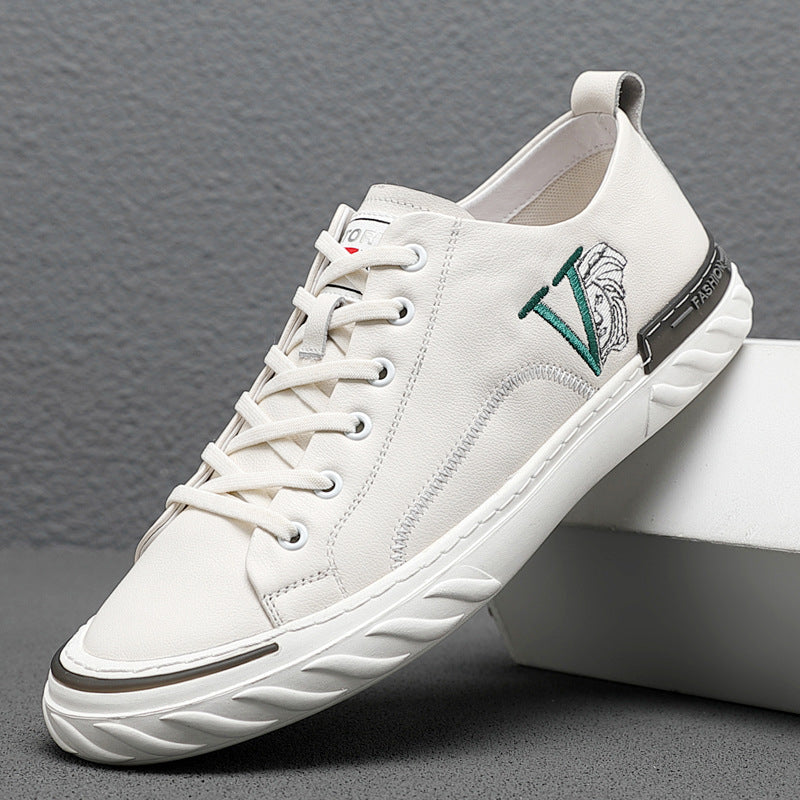 Men's Top Layer Cowhide Easy Wear Trendy Sneakers
