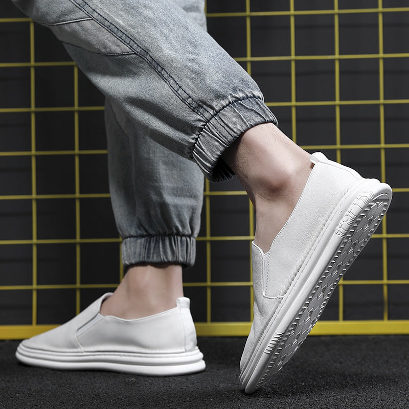 Men's Authentic Slip-on White Genuine Soft Bottom Men's Board Shoes
