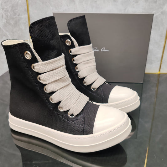 Women's & Men's Black Fashion Thick Bottom Simple Trendy Men's Board Shoes