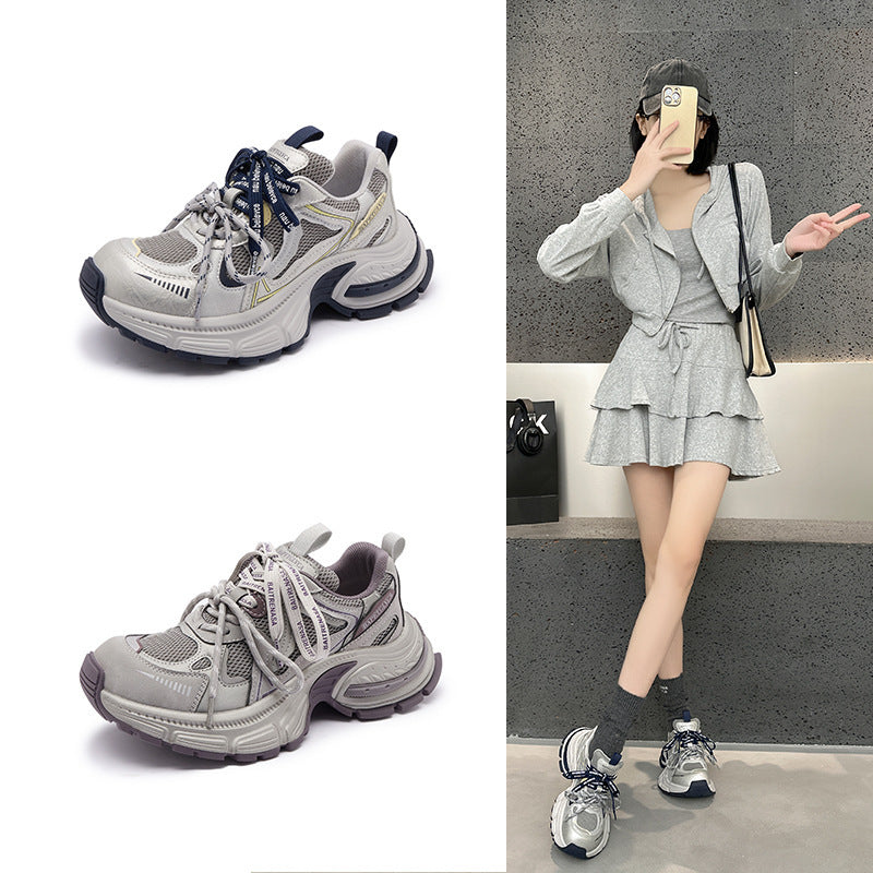 Women's Goods Mesh Breathable Lace Up Tassel Sneakers