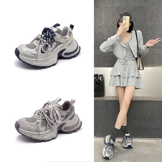 Women's Goods Mesh Breathable Lace Up Tassel Sneakers