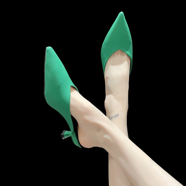 Women's Spring Korean Style Pointed Toe Cap Heels