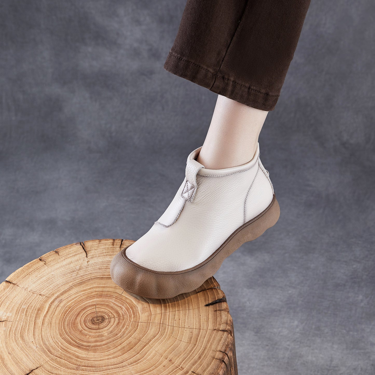 Ankle Female Lady Single Comfortable Genuine Soft Bottom Boots
